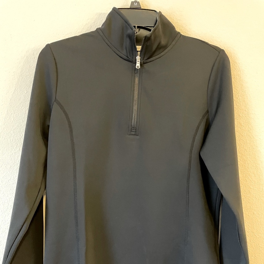 Women’s neoprene type black long sleeve top